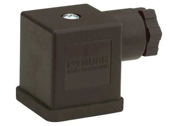 Ventilsteckverbinder DIN 43650 A Buchse 2P+E / 250 V Kabelmontage, Schwarz